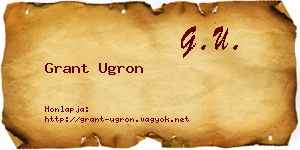 Grant Ugron névjegykártya