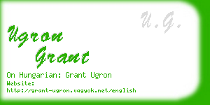 ugron grant business card